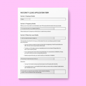 Maternity Leave Form