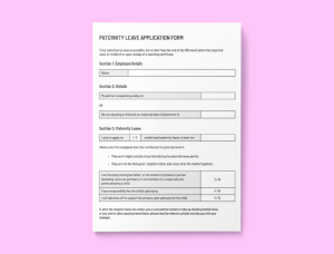 Paternity Leave form